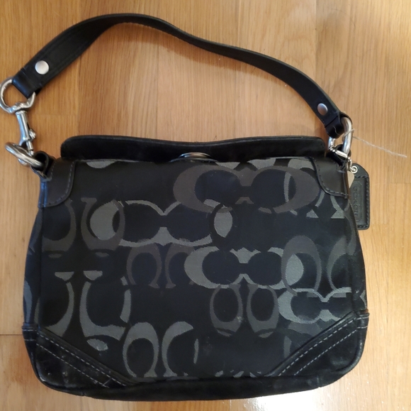 Coach Black Signature Handbag - Picture 3 of 9